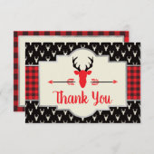 Holzanker Danke Karte, Buffalo Kariert (Vorne/Hinten)