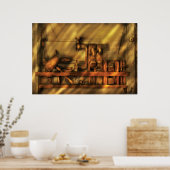 Holzarbeiter - Arbeitswerkzeuge Poster (Küche)