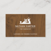 Holzarbeiter Carpenter Jack Flugzeug Dunkles Holz Visitenkarte (Vorderseite)