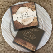 Holzarbeiter-Carpenter Rustic Wood Business Card Quadratische Visitenkarte