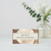 Holzarbeiter-Carpenter Rustic Wood Business Card Visitenkarte (Stehend Vorderseite)