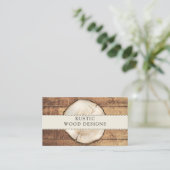 Holzarbeiter-Carpenter Rustic Wood Business Card Visitenkarte (Stehend Vorderseite)