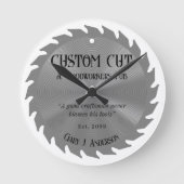 Holzarbeiter Carpenter Säge Blade PubWall Uhr (Vorderseite)