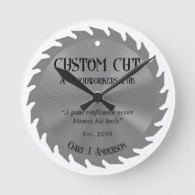 Holzarbeiter Carpenter Säge Blade PubWall Uhr