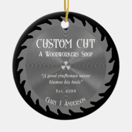 Holzarbeiter Carpenter Saw Blade Keramik Ornament