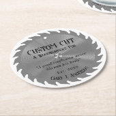 Holzarbeiter Carpenter Saw Blade Pub Beer Runder Pappuntersetzer (Angewinkelt)