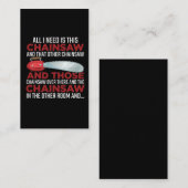 Holzarbeiter Chainsaw Lumberjack Logger Wald Visitenkarte (Vorne/Hinten)