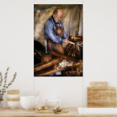 Holzarbeiter - Der Zimmermann Poster (Küche)