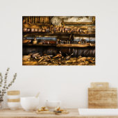 Holzarbeiter - Flugzeug & Augers Poster (Küche)