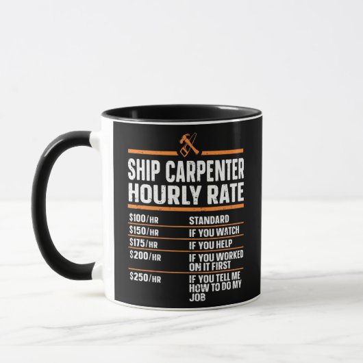 Holzarbeiter Holzbearbeitungsmaschine Carpentry Ca Tasse (Links)