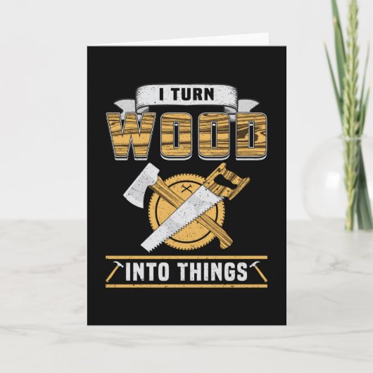 Holzarbeiter Holzschnitzer - Geschenkidee Karte (Vorderseite)