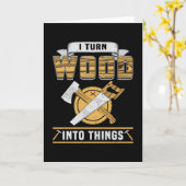 Holzarbeiter Holzschnitzer - Geschenkidee Karte (Gelbe Blume)