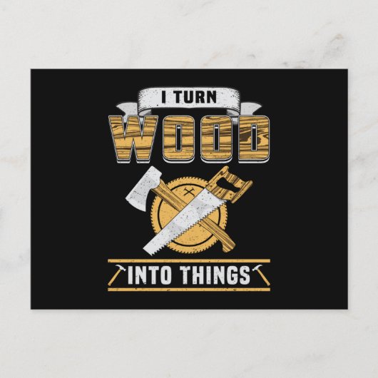 Holzarbeiter Holzschnitzer - Geschenkidee Postkarte (Vorderseite)