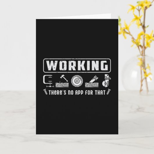 Holzarbeiter Holzschnitzer Holzbearbeitung Geschen Karte (Gelbe Blume)