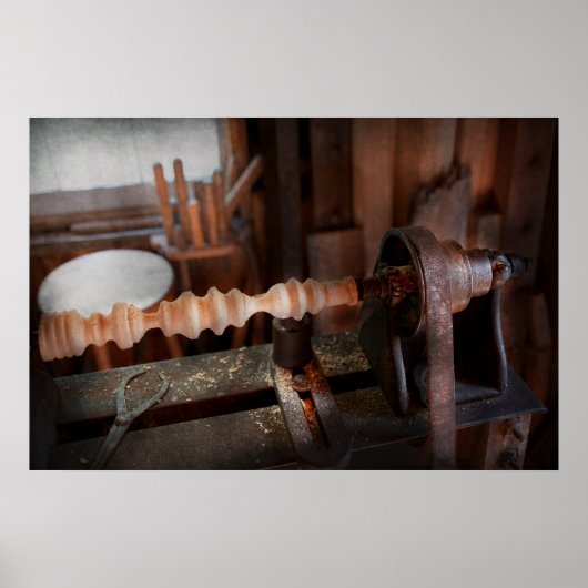 Holzarbeiter - Lathe - Rough cut Poster (Vorne)