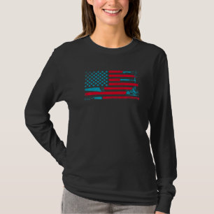 Holzarbeiter Lumberjack US Flag American Carpenter T-Shirt