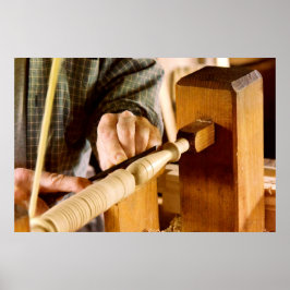 Holzarbeiter - Spindelformung Poster