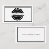 Holzarbeiter Tools Carpenter Handyman Business Visitenkarte (Vorne/Hinten)