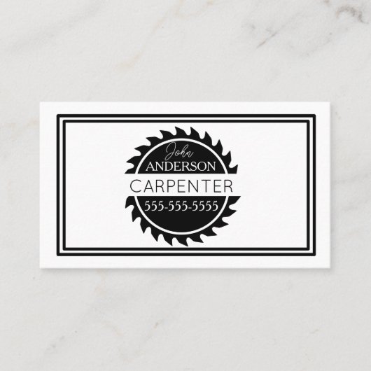 Holzarbeiter Tools Carpenter Handyman Business Visitenkarte (Vorderseite)