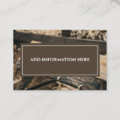 Holzarbeiter Tools Carpenter Handyman Business Visitenkarte (Rückseite)