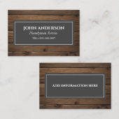 Holzarbeiter Tools Carpenter Handyman Business Visitenkarte (Vorne/Hinten)