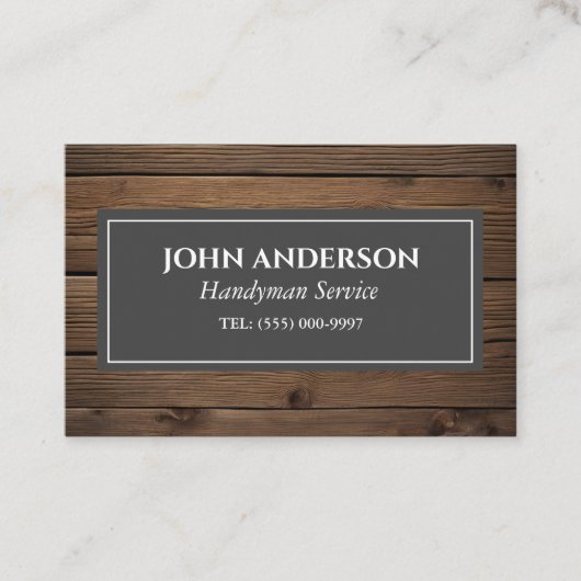 Holzarbeiter Tools Carpenter Handyman Business Visitenkarte (Vorderseite)