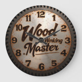 Holzarbeitsmeister-Sägeblatt Große Wanduhr (Vorderseite)