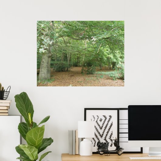 Holzaufbereitungspapier Poster (Heimbüro)