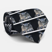 Holzauge sei wachsam - blinzelnder Uhu Krawatte (Gerollt)