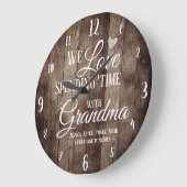 Holzausgaben mit Oma Große Wanduhr (Winkel)