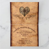 Holzaussehen 5th Anniversary Card für Husband, BIG Karte (Innenseite)