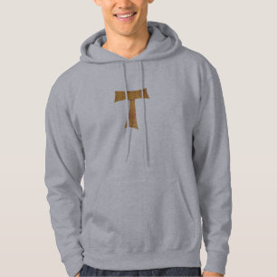 Holzaussehen Franciscan Tau Cross Hoodie