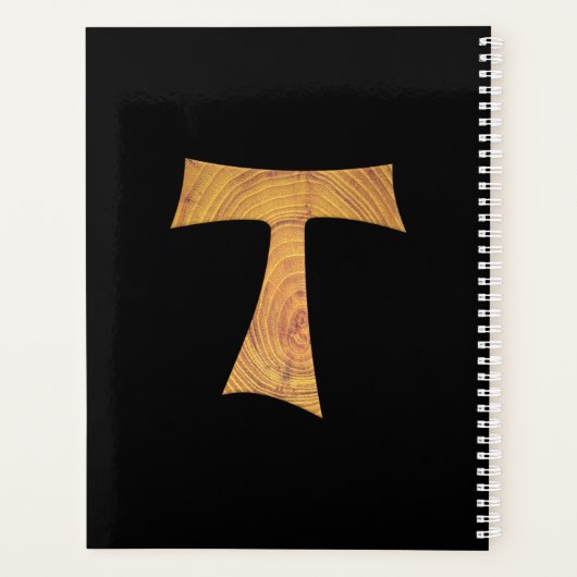 Holzaussehen Franciscan Tau Cross Planer (Rückseite)