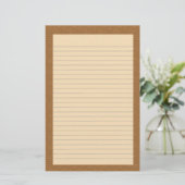 Holzaussehen, Leine Stationery Briefpapier (Stehend Vorderseite)