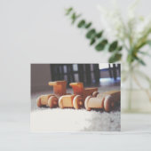 Holzautos Postkarte (Stehend Vorderseite)