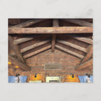 Holzbalken an der Decke einer Blockhütte Historisc