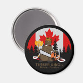 Holzbalken und Steinmöbel Magnet (Vorderseite/Rückseite)