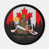 Holzbalken und Steinmöbel Magnet (Vorne)