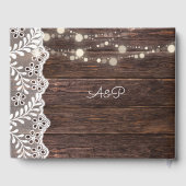 Holzbalken und Streichleuchten Gästebuch (Rückseite)