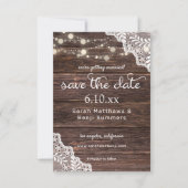 Holzbalken und Streichleuchten Save the Date V2 Fo (Vorderseite)