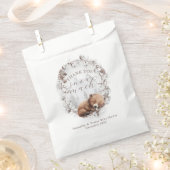 Holzbär Außenkühlung Winter Baby Dusche Geschenktütchen (Ausgeschnitten)