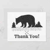 Holzbär Dankeschön-Karte Postkarte (Vorne/Hinten)