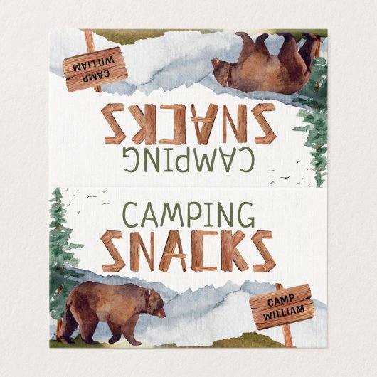 Holzbär - Hölzerne Snacks Schildkartentablett (Außenseite Aufgefaltet)