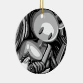 Holzbär Keramik Ornament (Rechts)