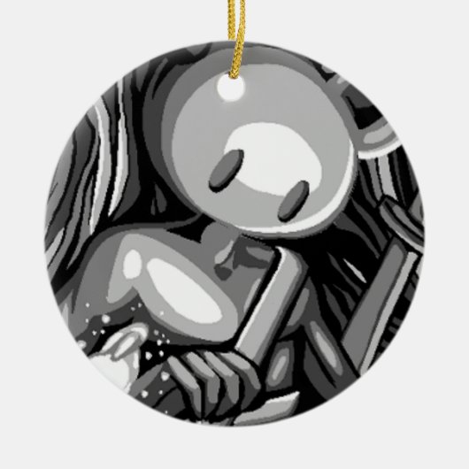Holzbär Keramik Ornament (Vorne)