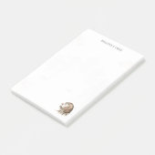 Holzbär Moderne, stilvolle Wasserfarbe Post-it Klebezettel (angewinkelt)