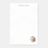 Holzbär Moderne, stilvolle Wasserfarbe Post-it Klebezettel (Vorderseite)