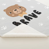 Holzbär Tier Boho Muster Sherpadecke (3/4)