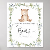 Holzbärchen schätzen wie viele Gummibären Poster (Vorne)