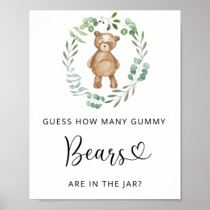 Holzbärchen schätzen wie viele GUMMY Bären Poster